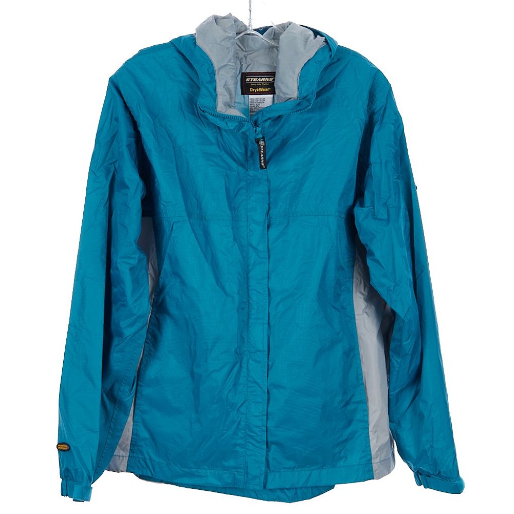 Stearns Lightweight Nylon Hooded Zip Up Windbreaker Size XL
